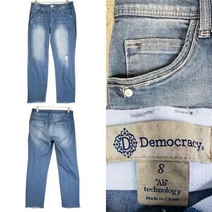 Democracy Jeans Women’s Size 8 Light Wash Ab Technology High Rise Straight